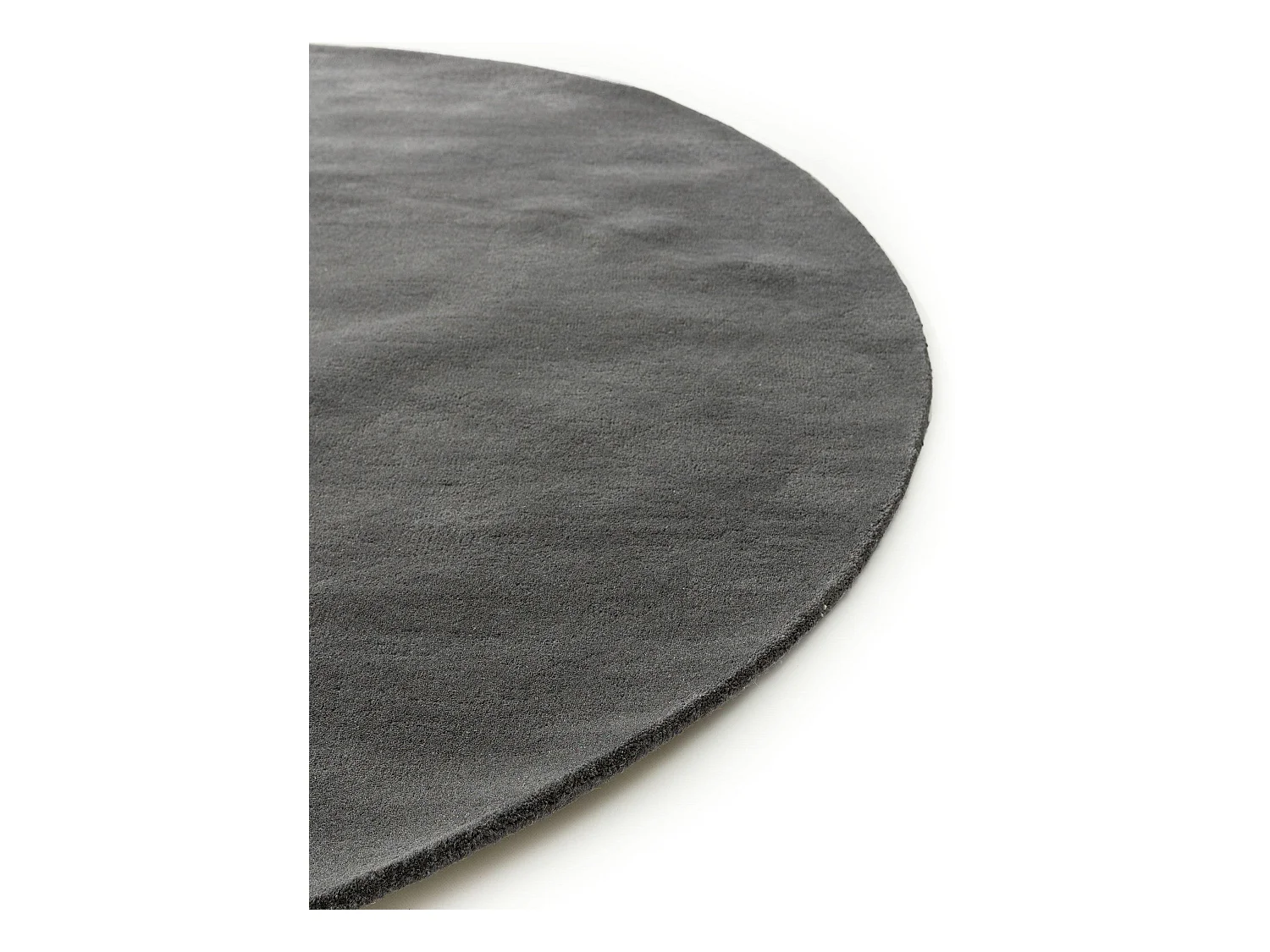Tapis en laine rond Bent Anthracite ø 150 cm rond
