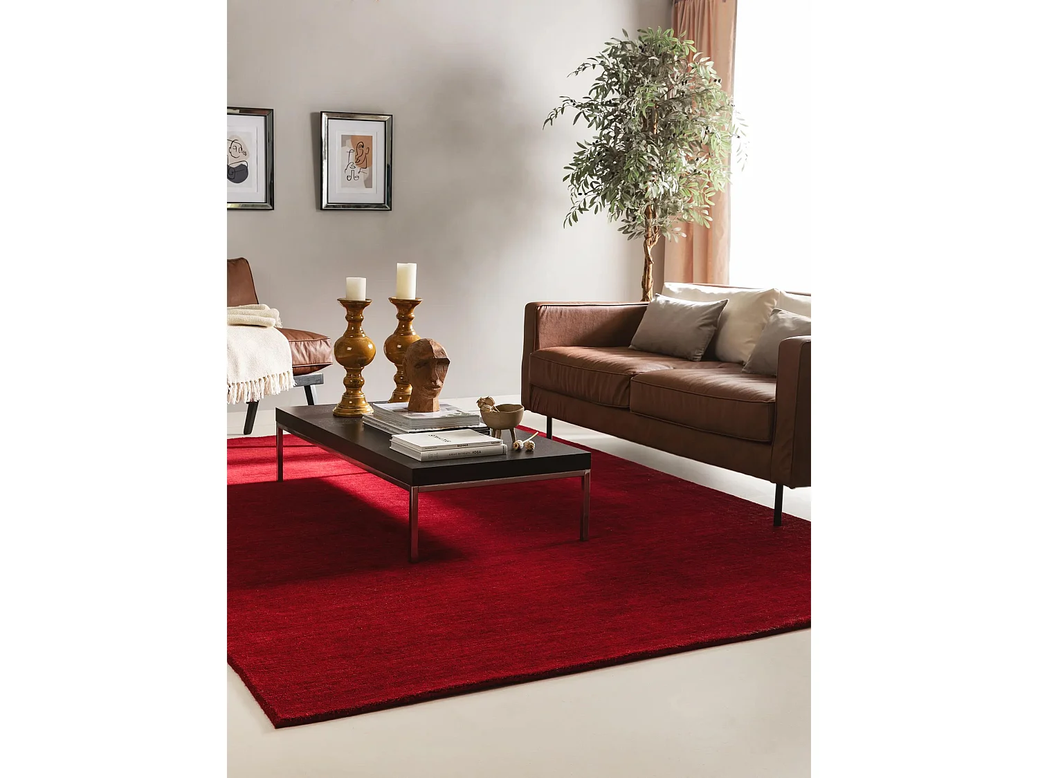 Tapis de laine Jamal Rouge 300x400 cm