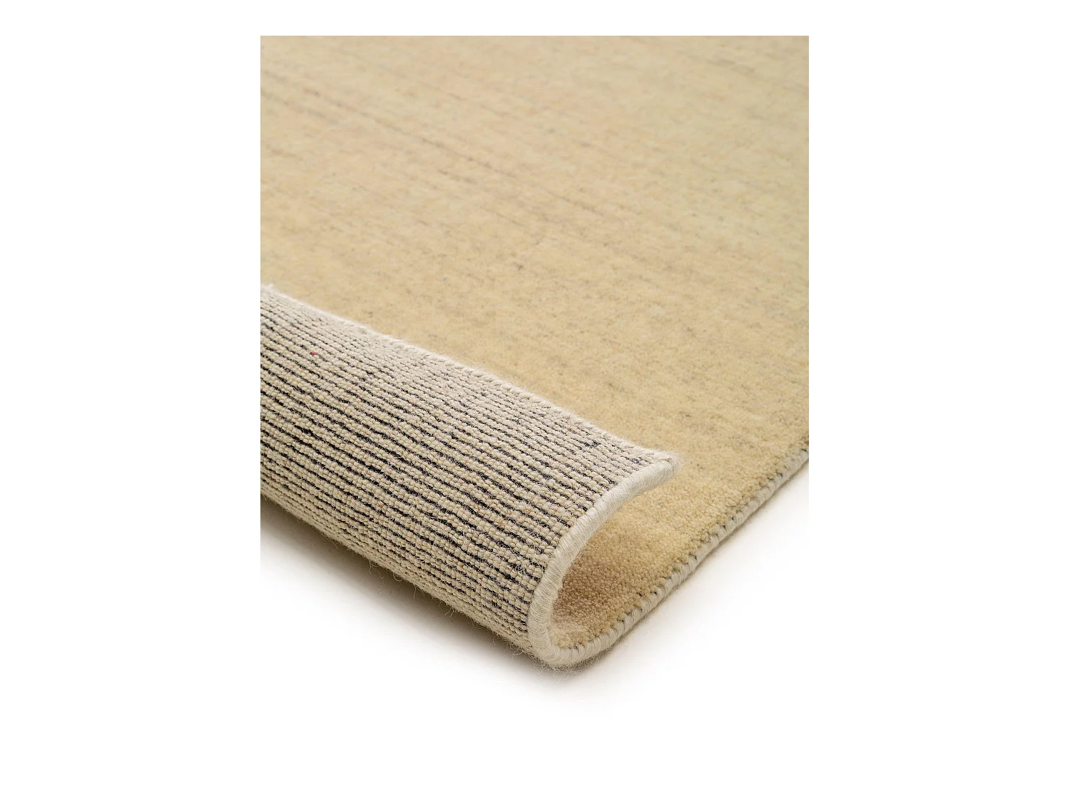 Tapis de couloir en laine Jamal Crème 80x300 cm