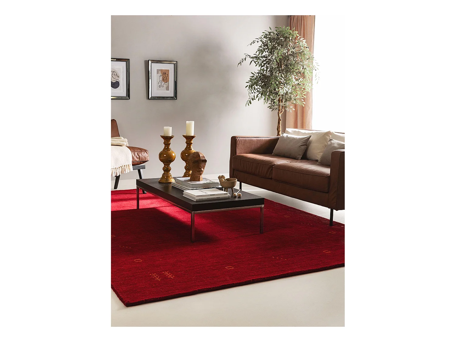 Tapis de laine Jamal Rouge 300x400 cm