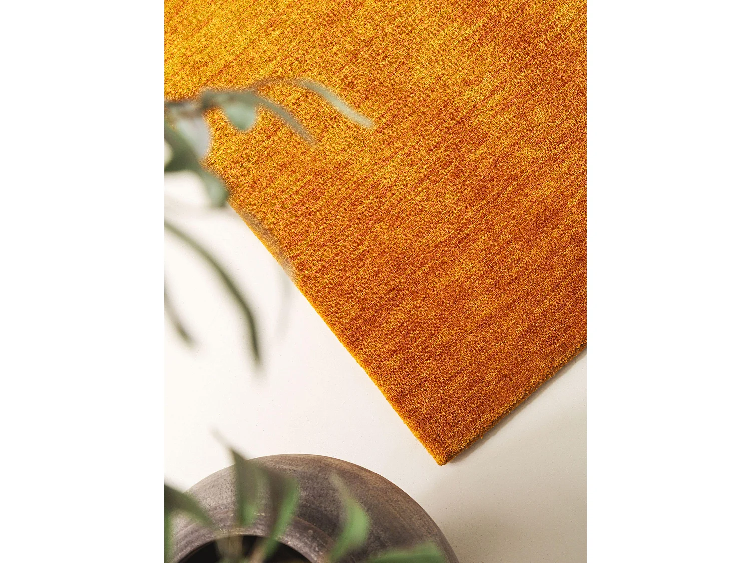 Tapis de couloir en laine Jamal Jaune 70x200 cm