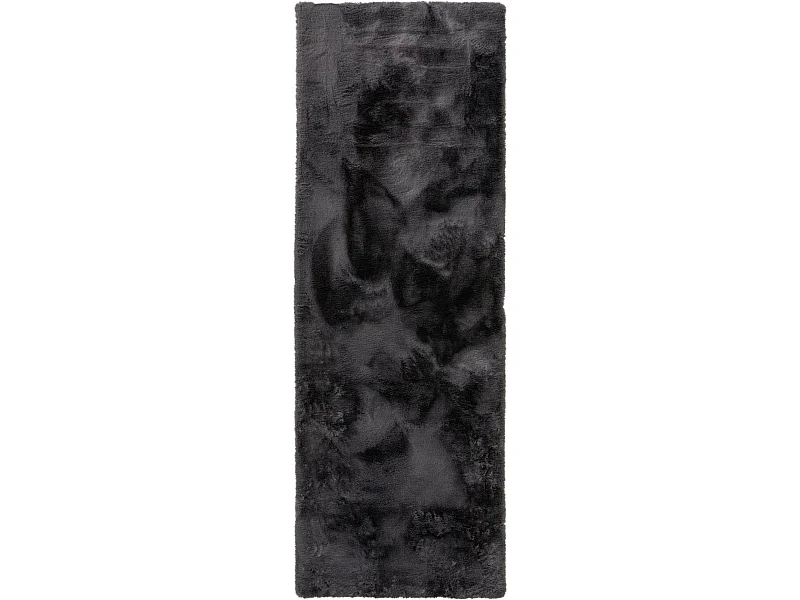 Tapis de fourrure Dave Anthracite 80x240 cm