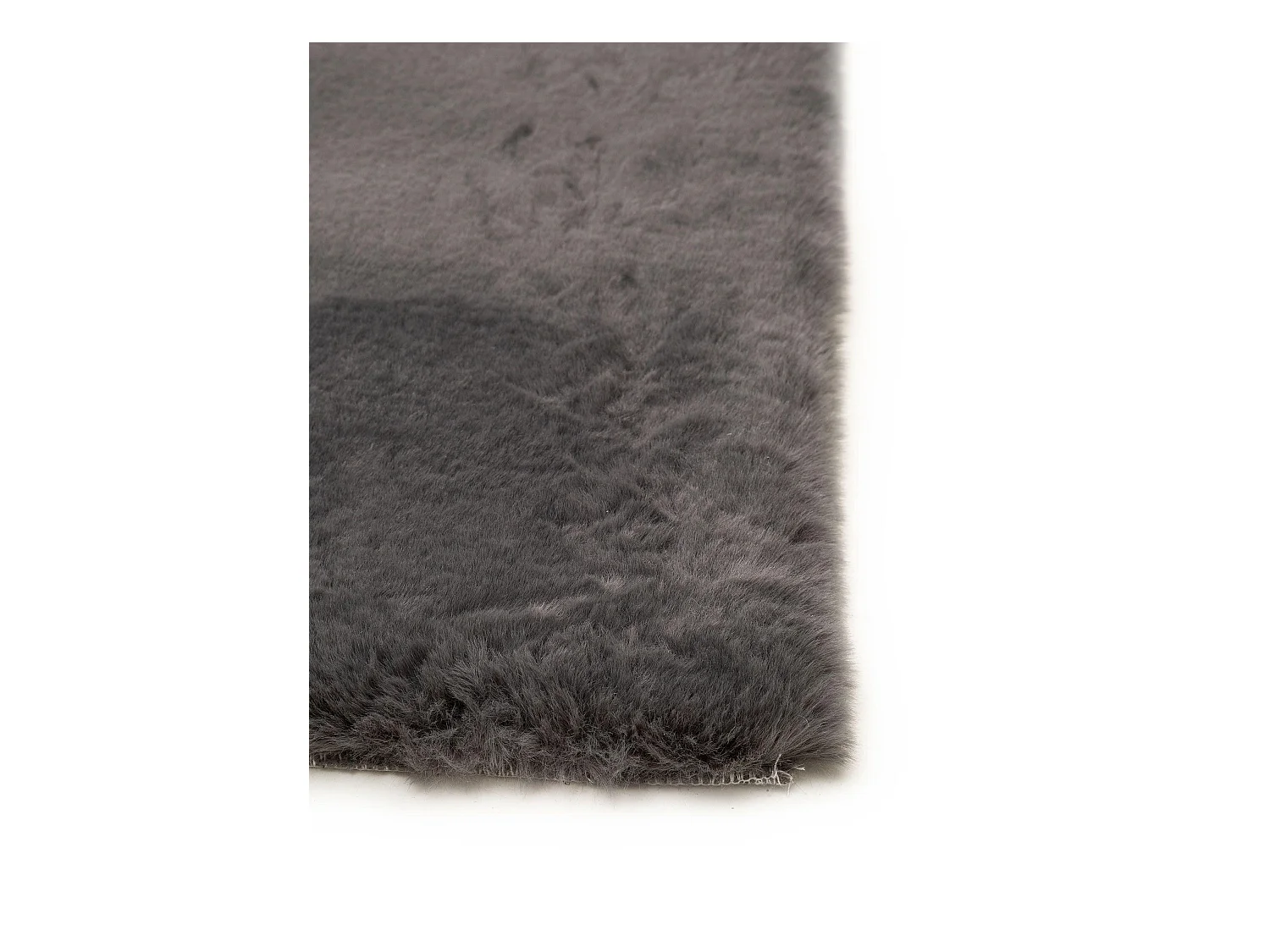 Tapis de fourrure Dave Anthracite 80x240 cm