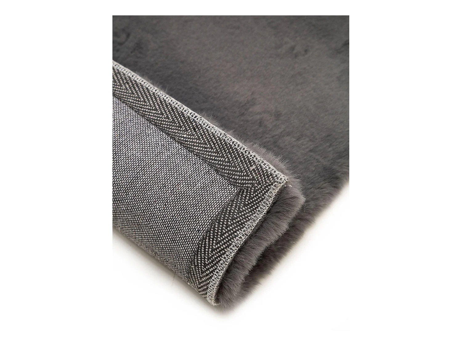 Tapis de fourrure Dave Anthracite 80x240 cm