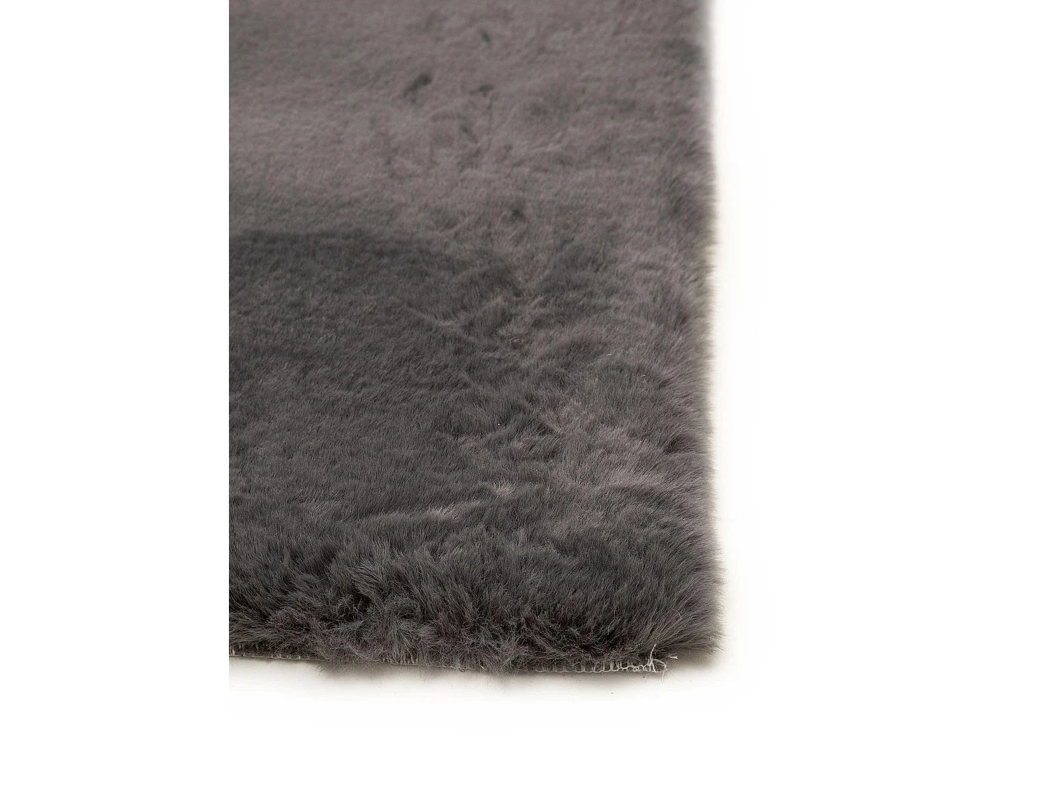 Tapis de fourrure Dave Anthracite 80x240 cm