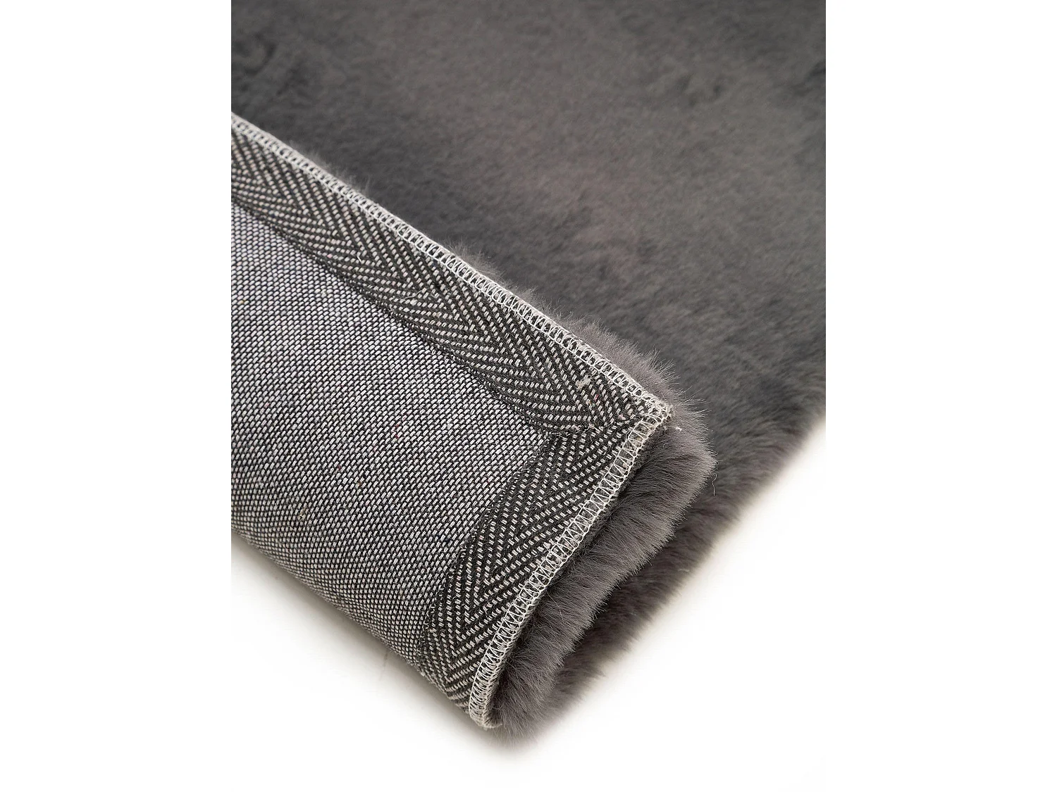 Tapis de fourrure Dave Anthracite 80x240 cm