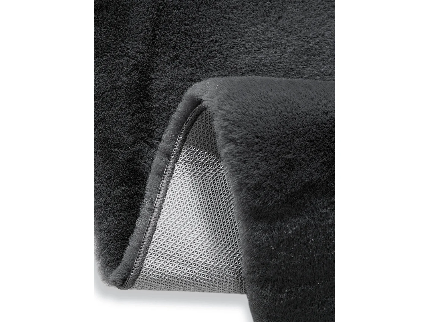 Tapis de fourrure Dave Anthracite 80x240 cm