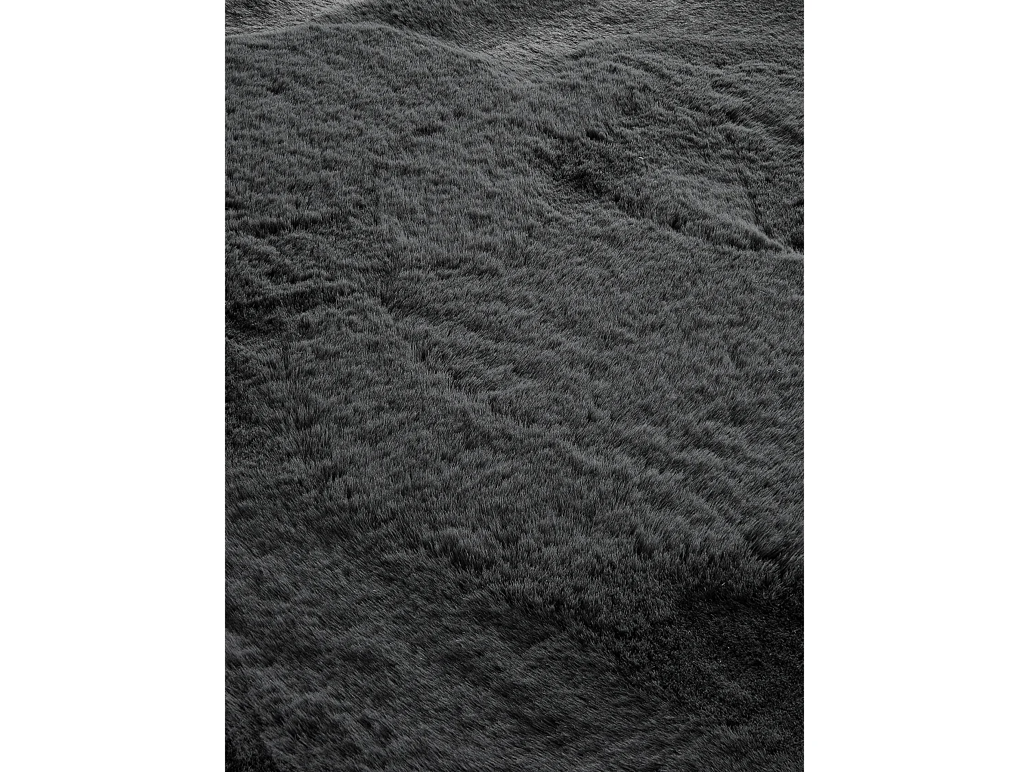 Tapis de fourrure Dave Anthracite 80x240 cm