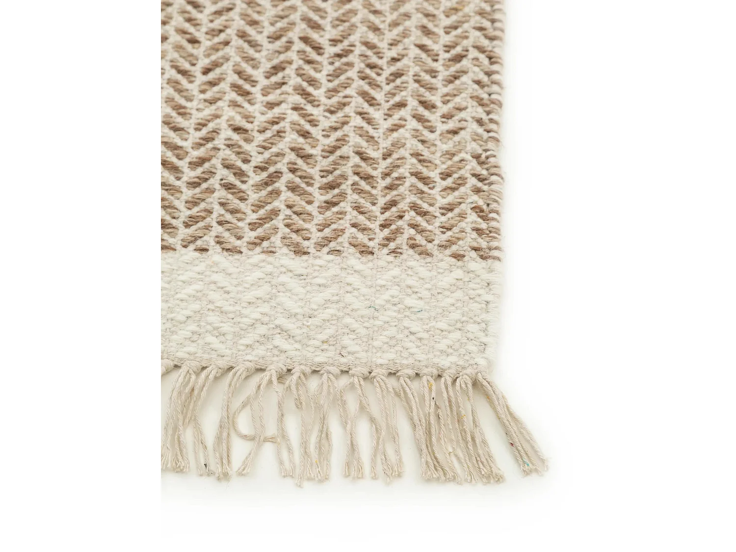 Tapis de couloir en laine Kim Beige 80x250 cm