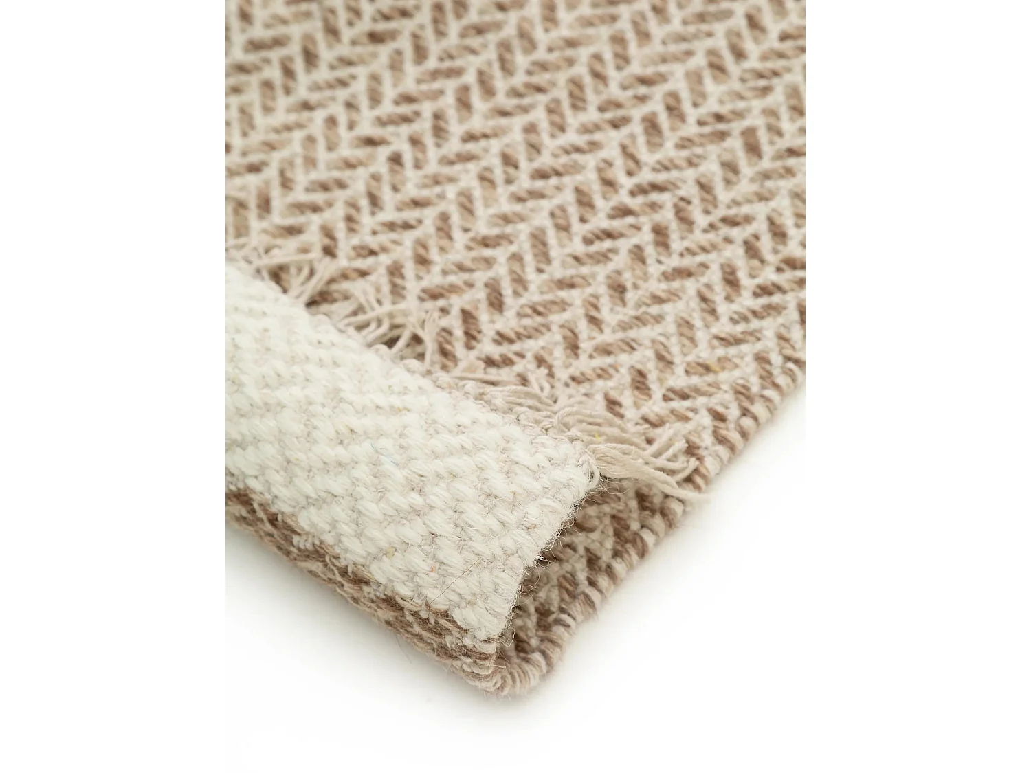 Tapis de couloir en laine Kim Beige 80x250 cm