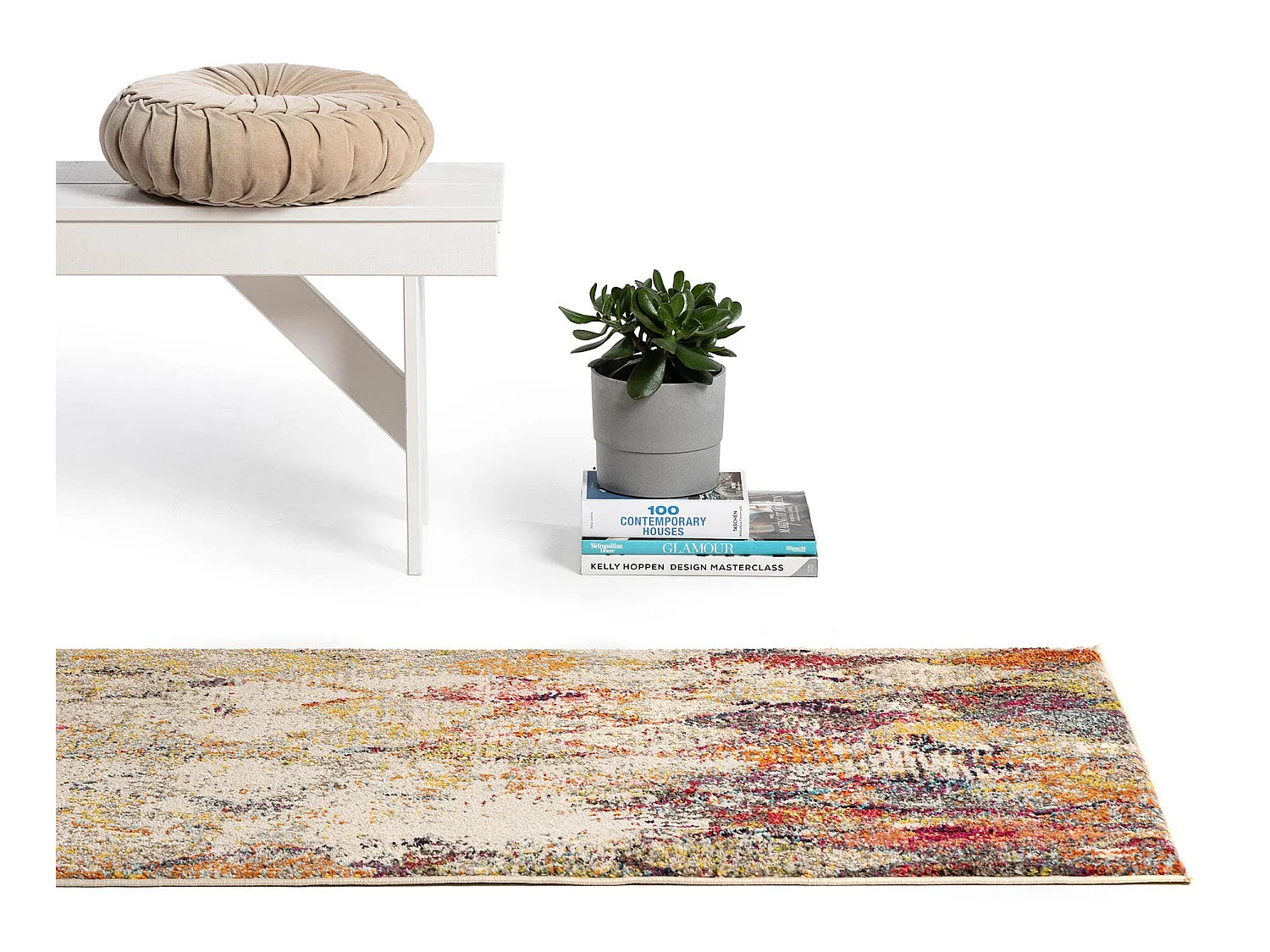 Tapis de couloir Casa Beige/Multicouleur 70x240 cm