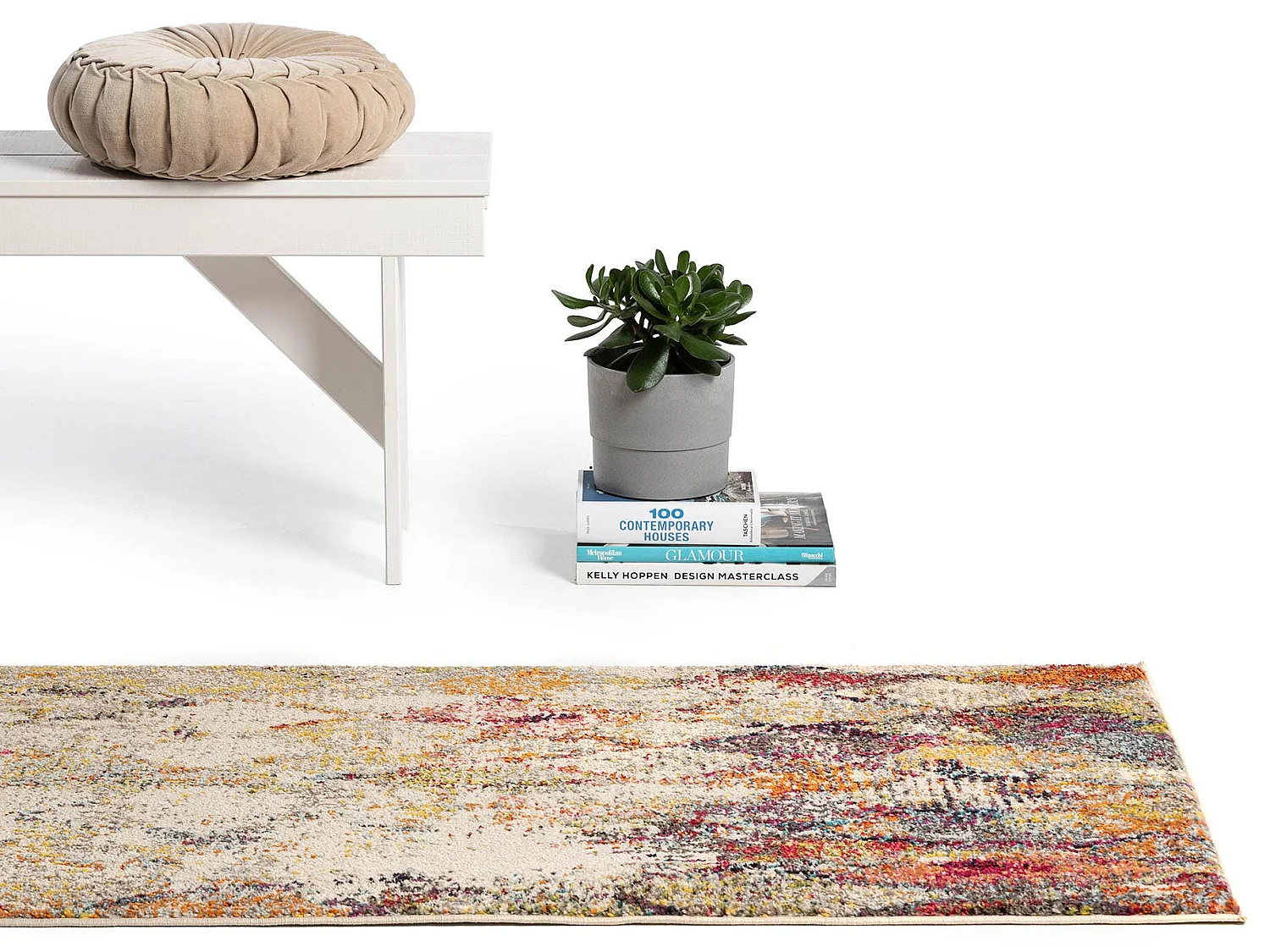 Tapis de couloir Casa Beige/Multicouleur 70x240 cm