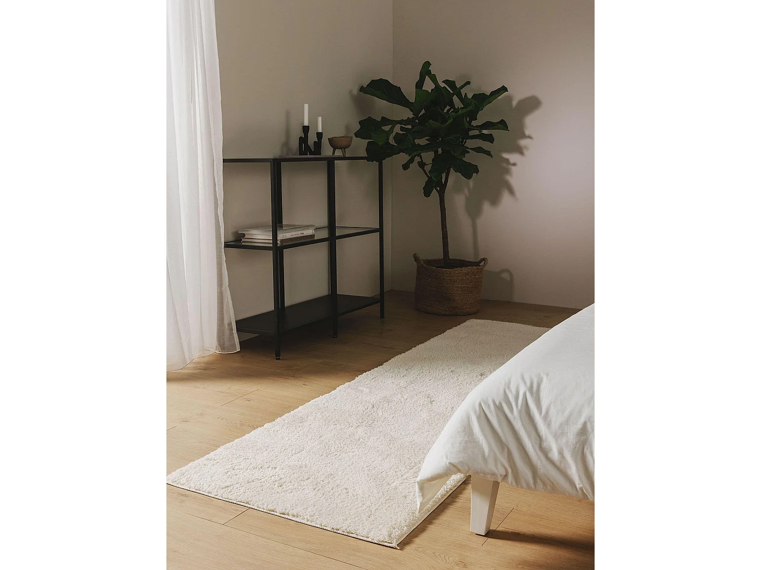 Tapis de couloir Soda Blanc 80x240 cm