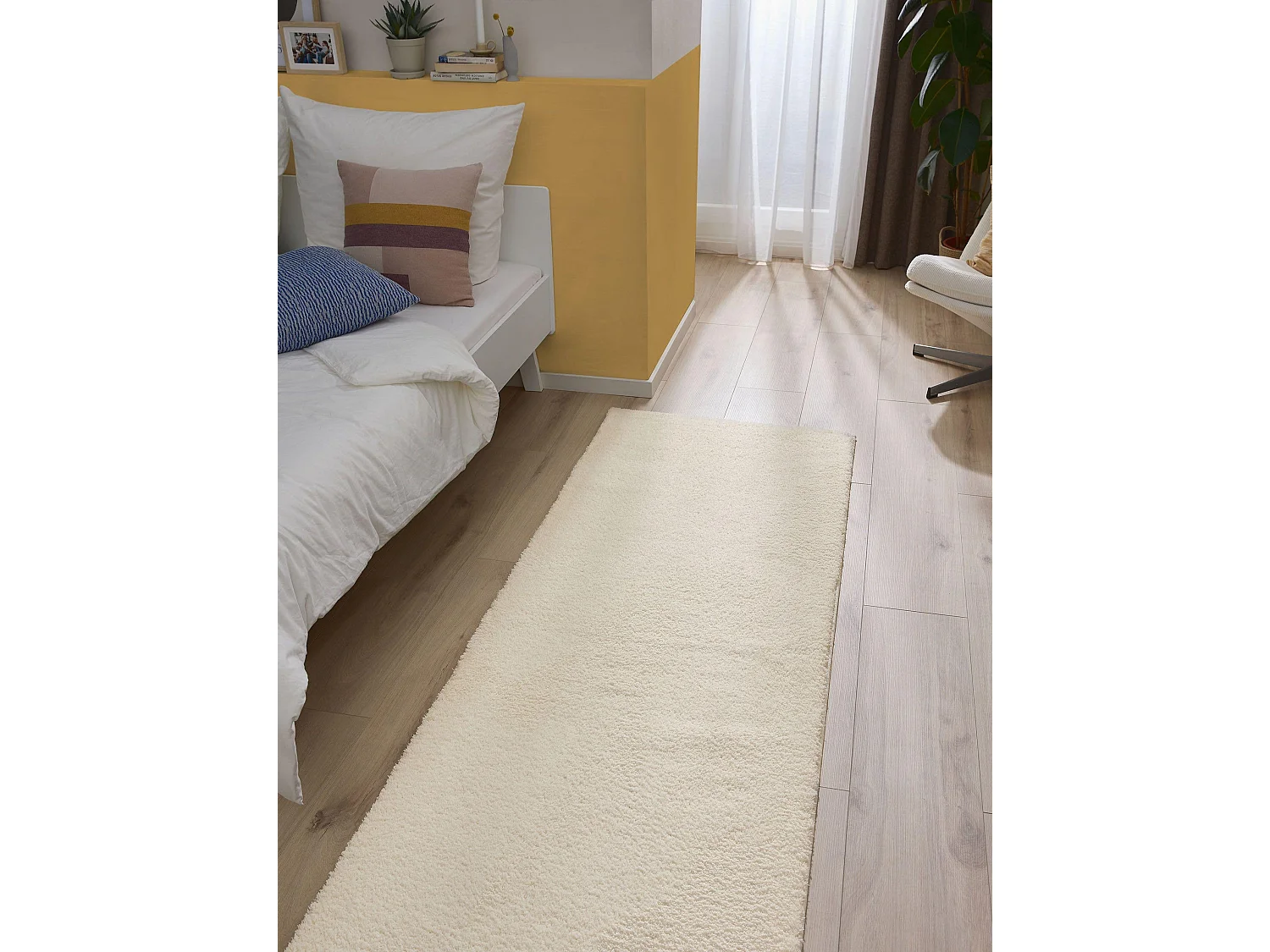 Tapis de couloir Soda Blanc 80x240 cm