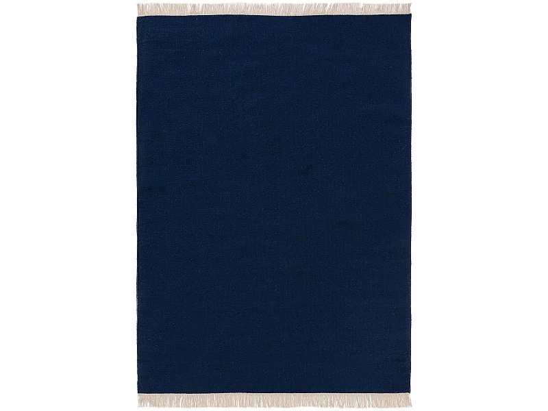 Tapis de laine Liv Bleu foncé 140x200 cm