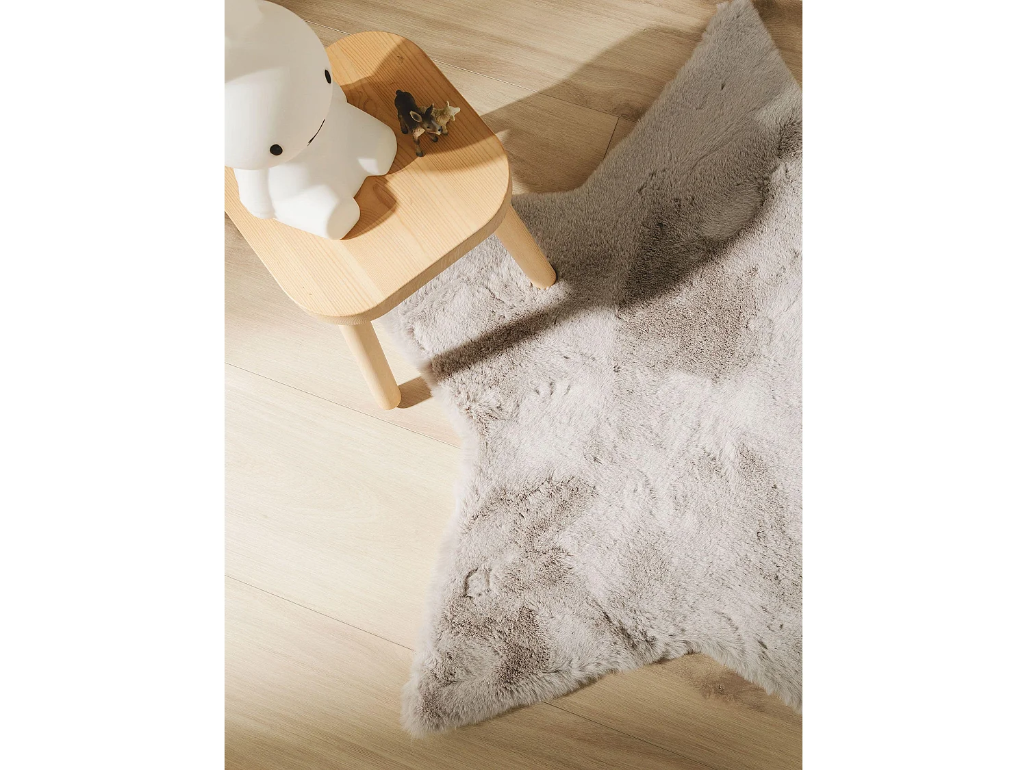 Tapis enfant Dave Gris 100x100 cm