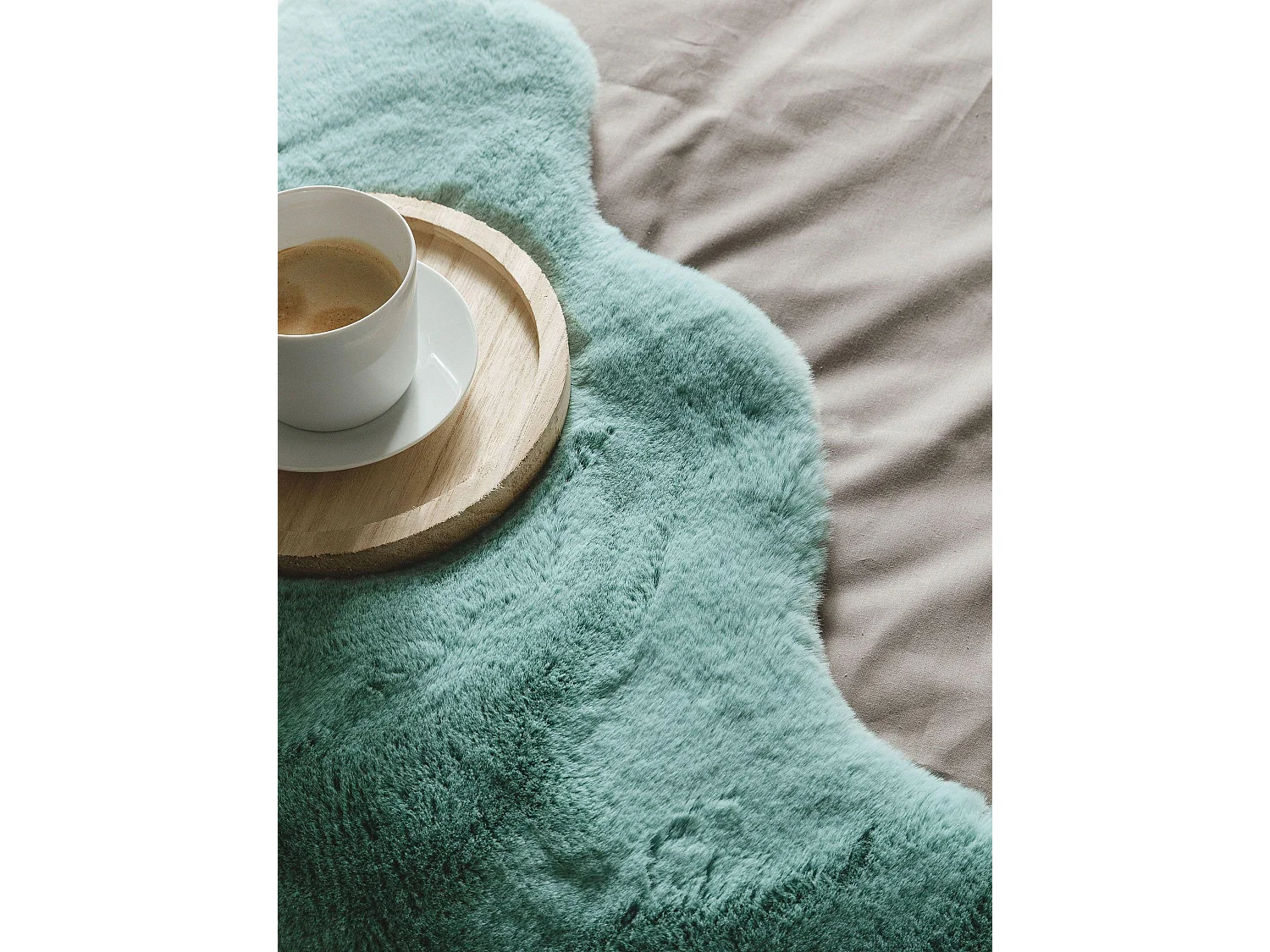 Fausse Fourrure Dave Bleu 60x90 cm