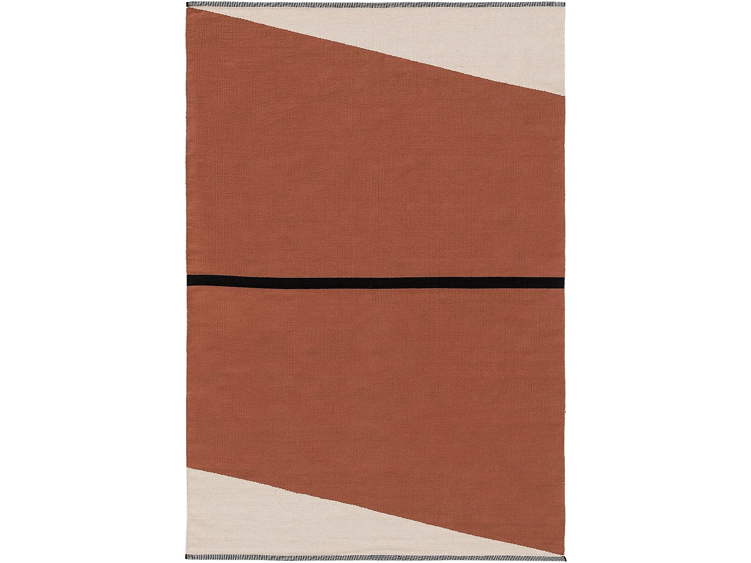 Tapis en coton Lenny Terracotta 80x120 cm