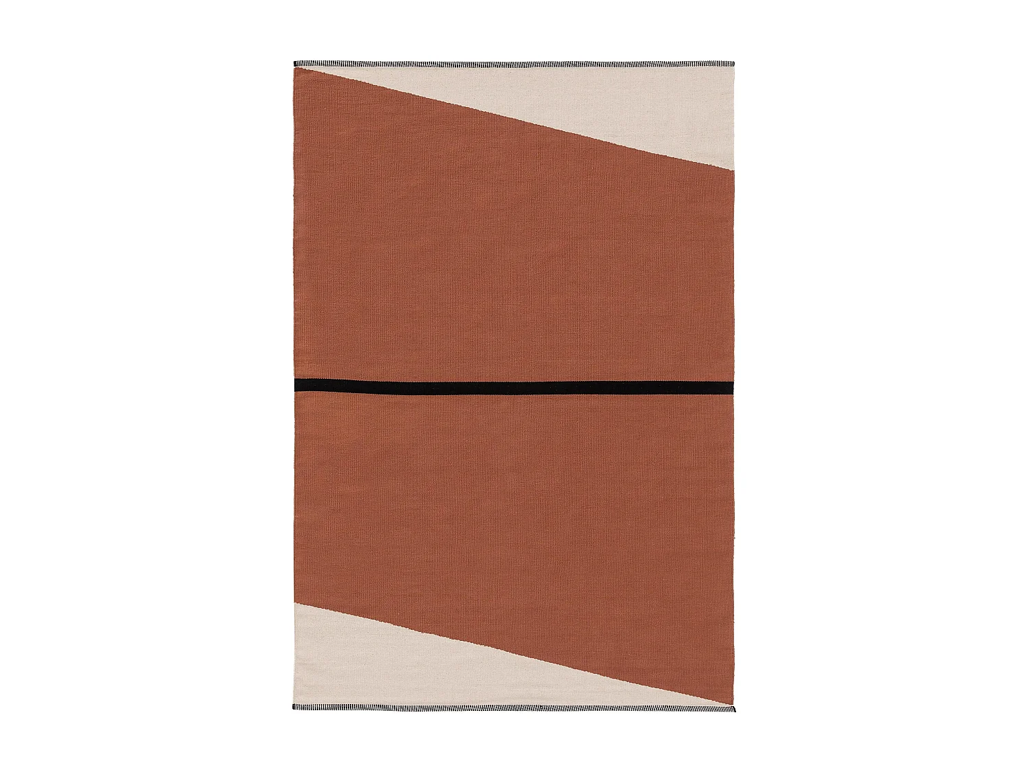 Tapis en coton Lenny Terracotta 80x120 cm