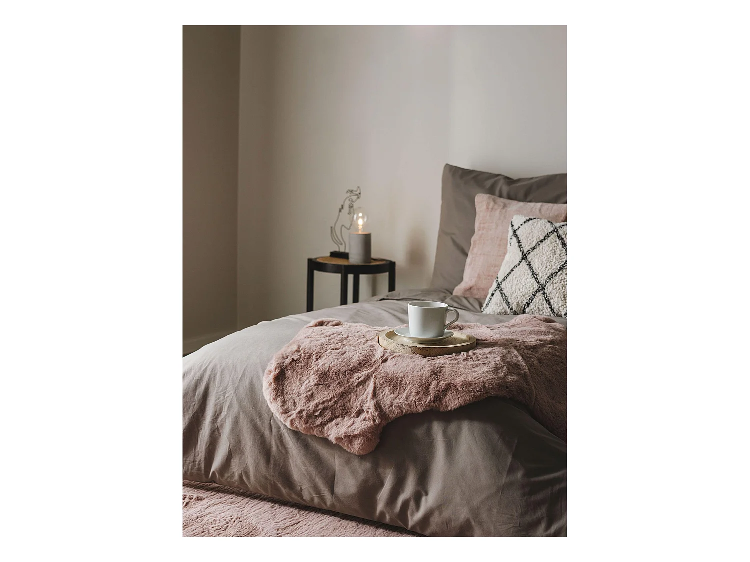 Fausse Fourrure Dave Rose 60x90 cm