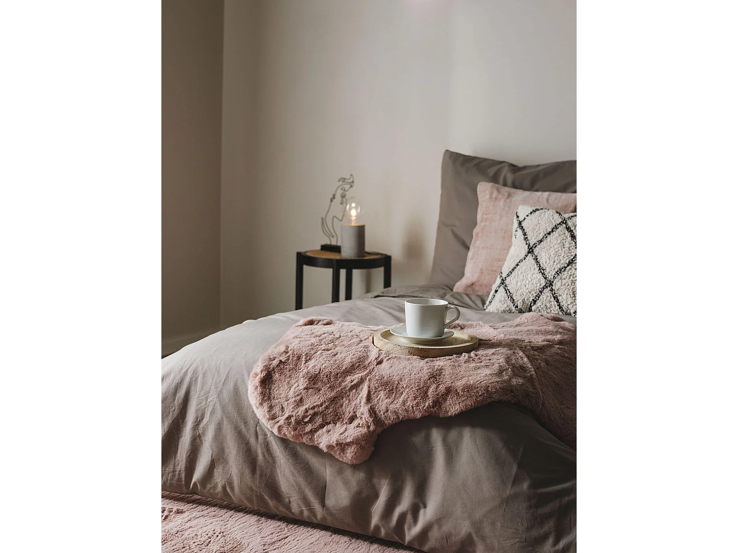 Fausse Fourrure Dave Rose 60x90 cm