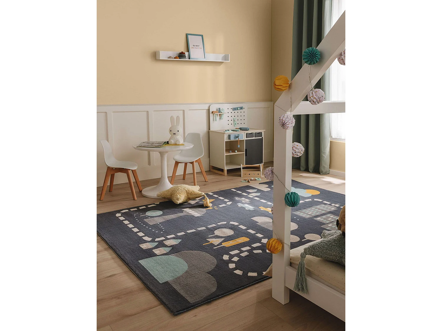 Tapis enfant Juno Bleu 120x170 cm