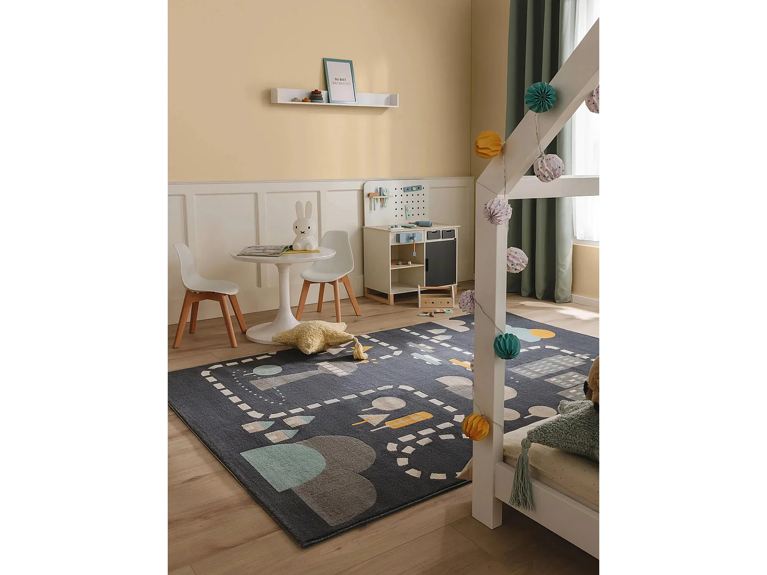 Tapis enfant Juno Bleu 120x170 cm
