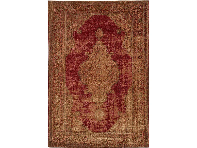 Tapis tissé à plat Stay Beige/Rouge 195x285 cm