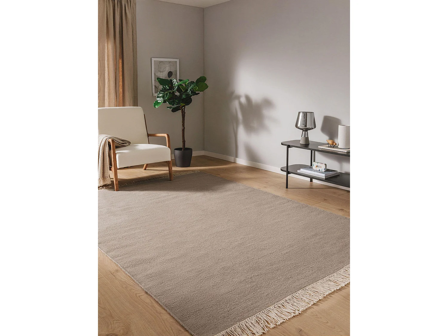 Tapis de laine Liv Gris clair 250x350 cm