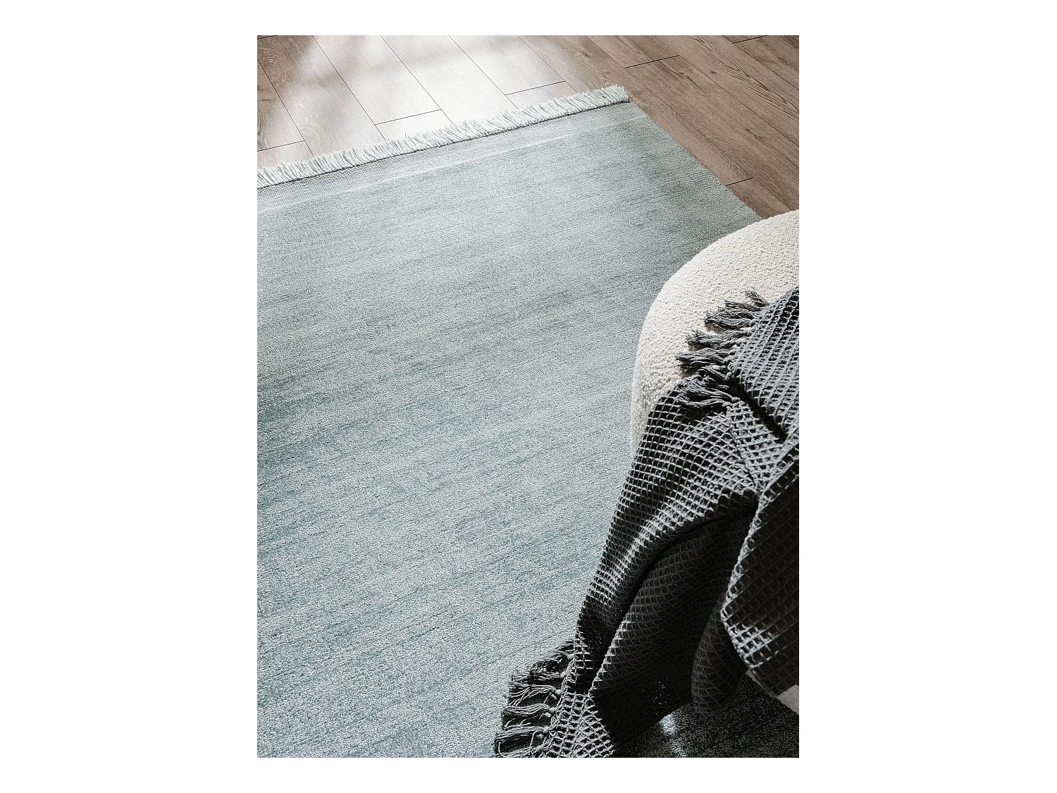 Tapis fabriqué à partir de matériaux recyclés Jade Turquoise 120x170 cm