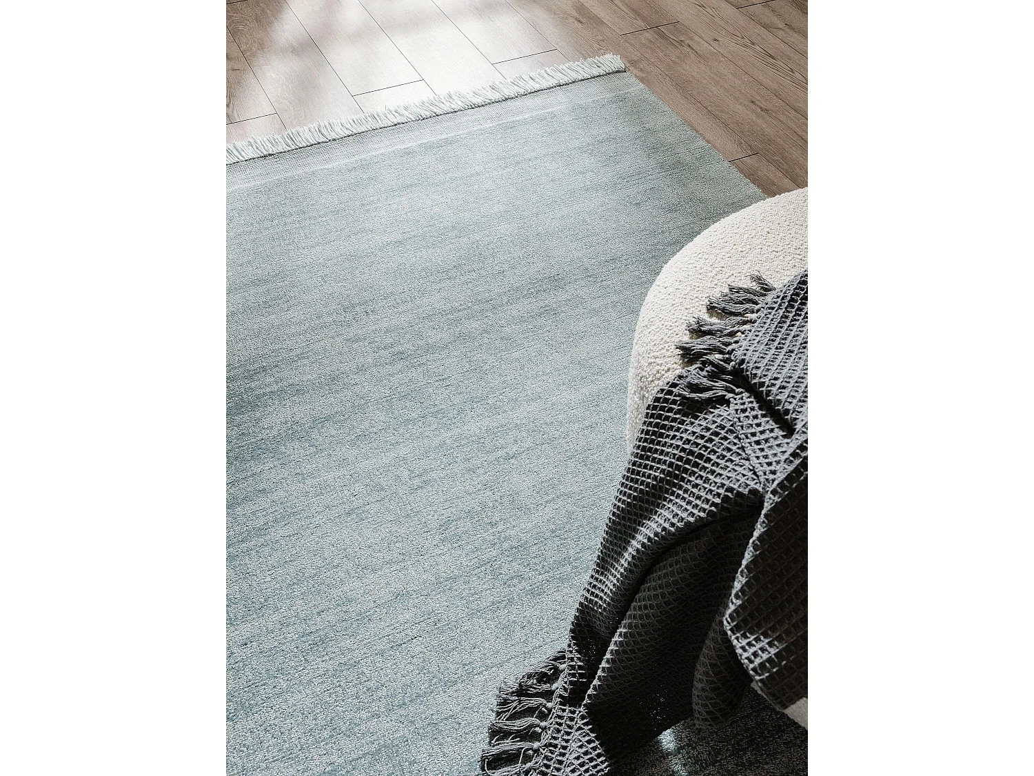 Tapis fabriqué à partir de matériaux recyclés Jade Turquoise 120x170 cm