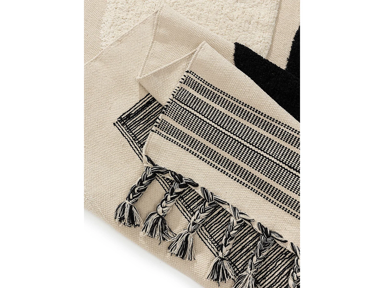 Tapis en coton Gibson Noir & Blanc 120x170 cm