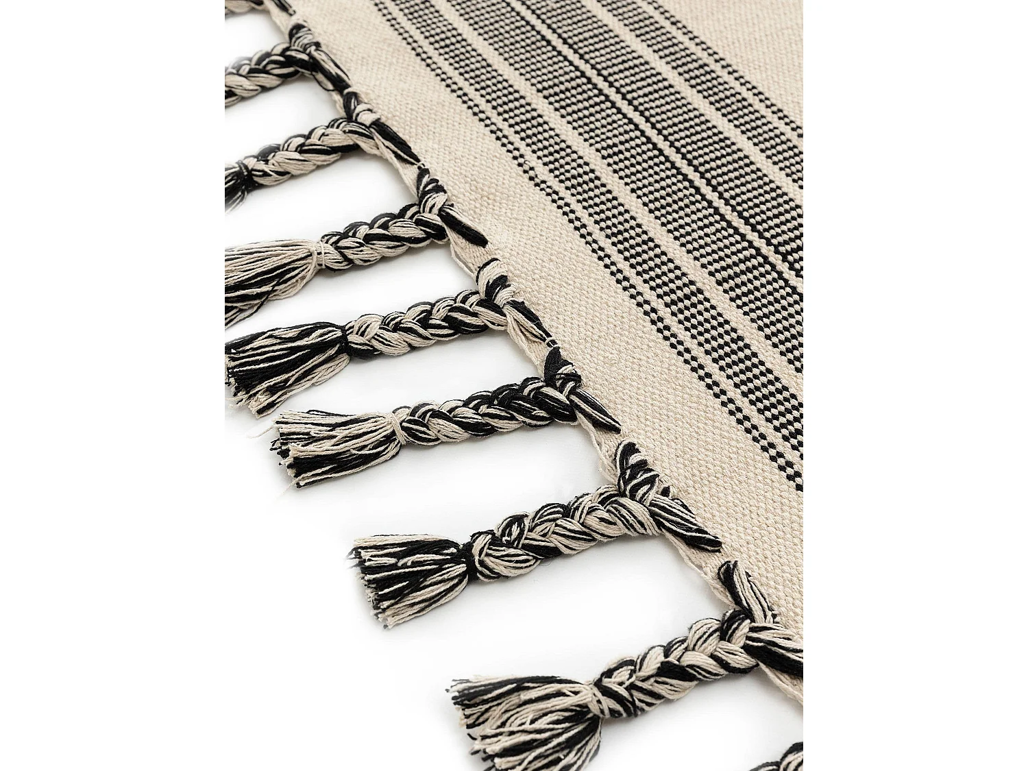 Tapis en coton Gibson Noir & Blanc 120x170 cm