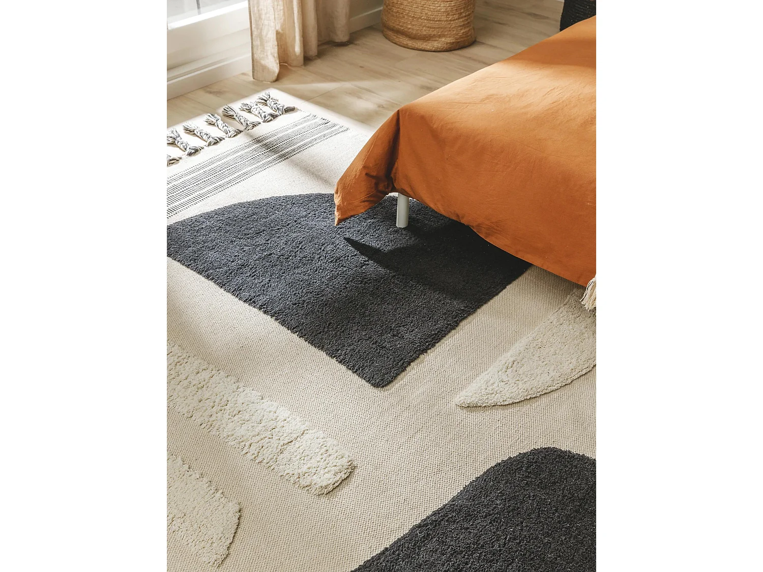 Tapis en coton Gibson Noir & Blanc 120x170 cm
