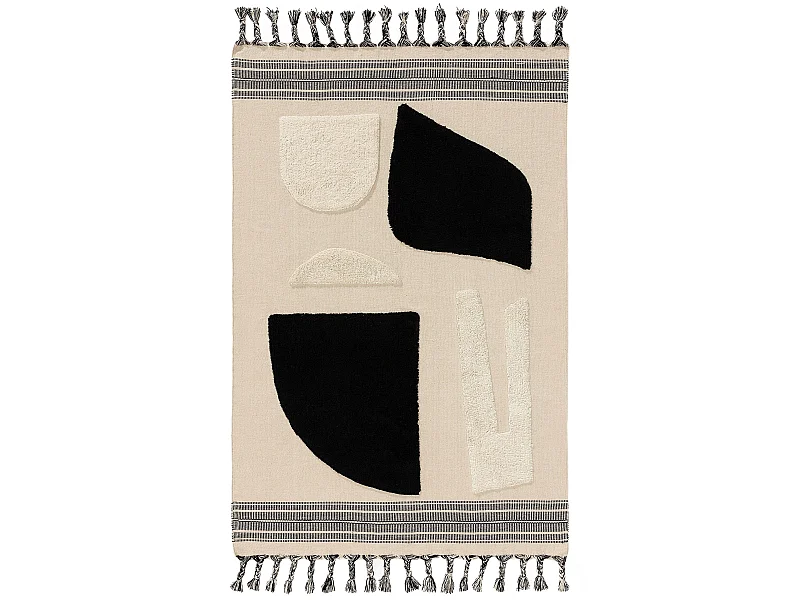 Tapis en coton Gibson Noir & Blanc 120x170 cm