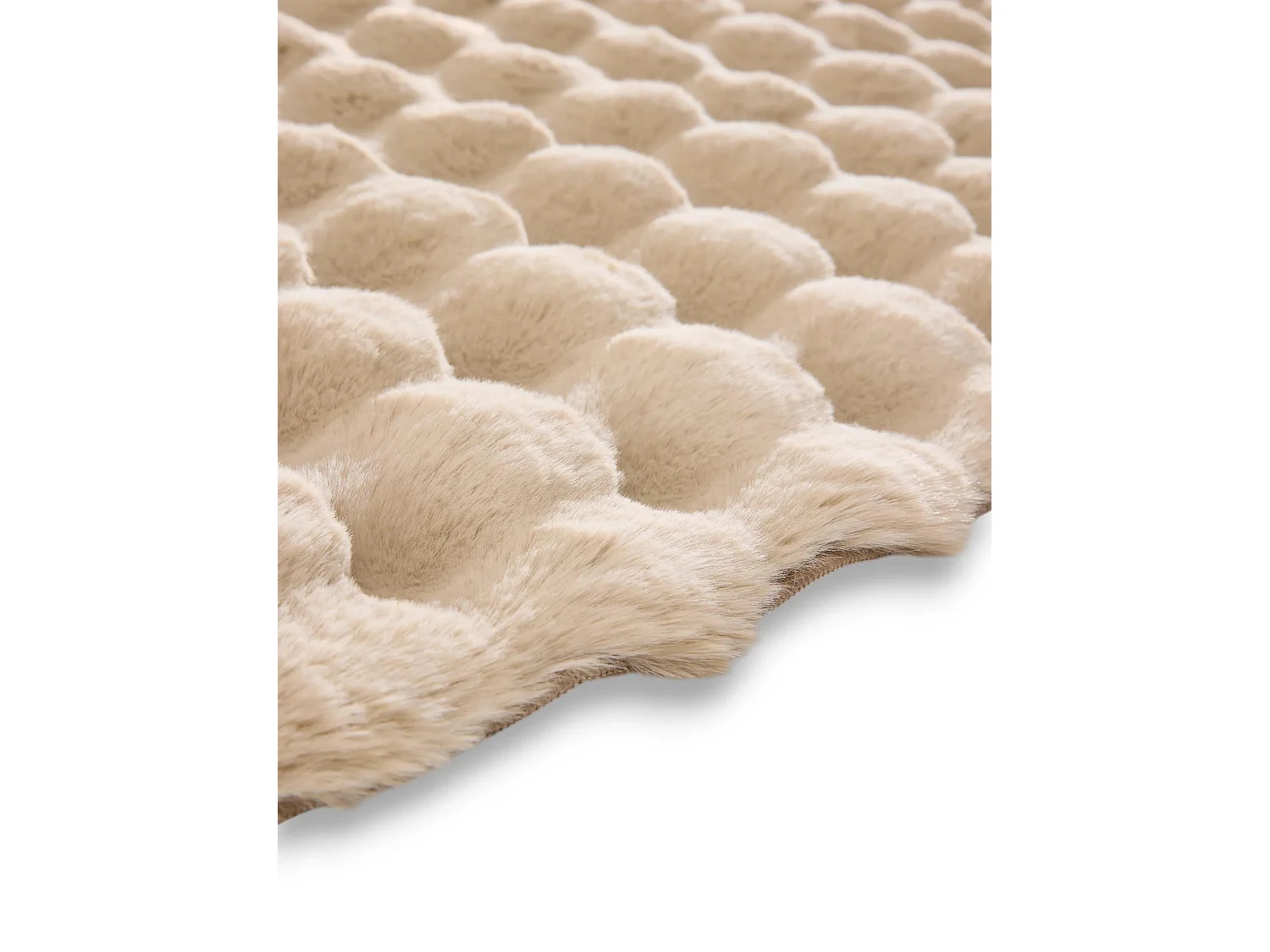 Tapis de fourrure Dave Beige 80x150 cm
