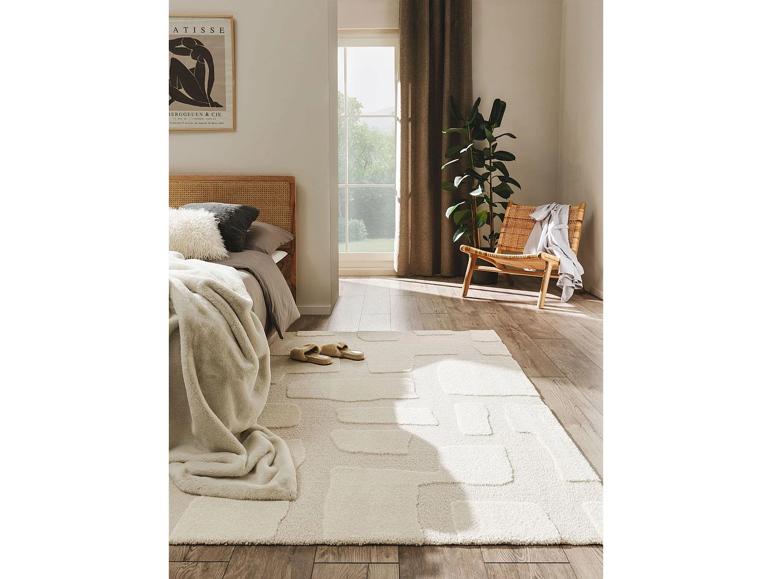 Tapis Eve Crème/Beige 140x200 cm