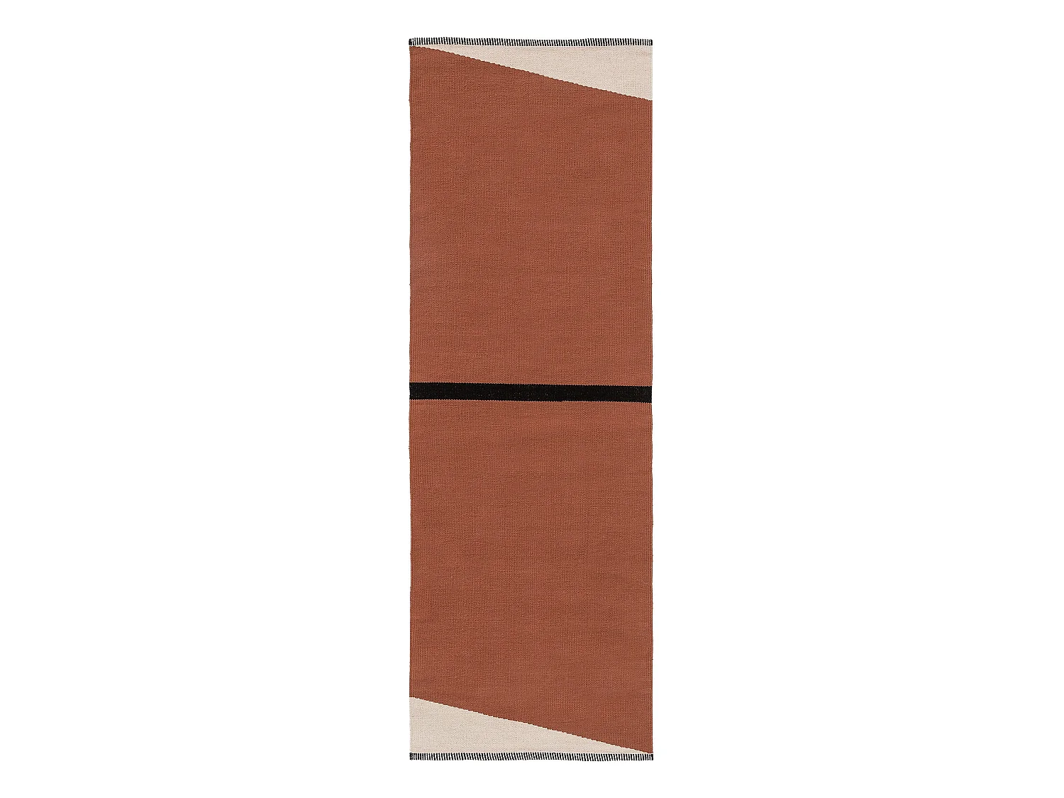 Tapis en coton Lenny Terracotta 70x200 cm