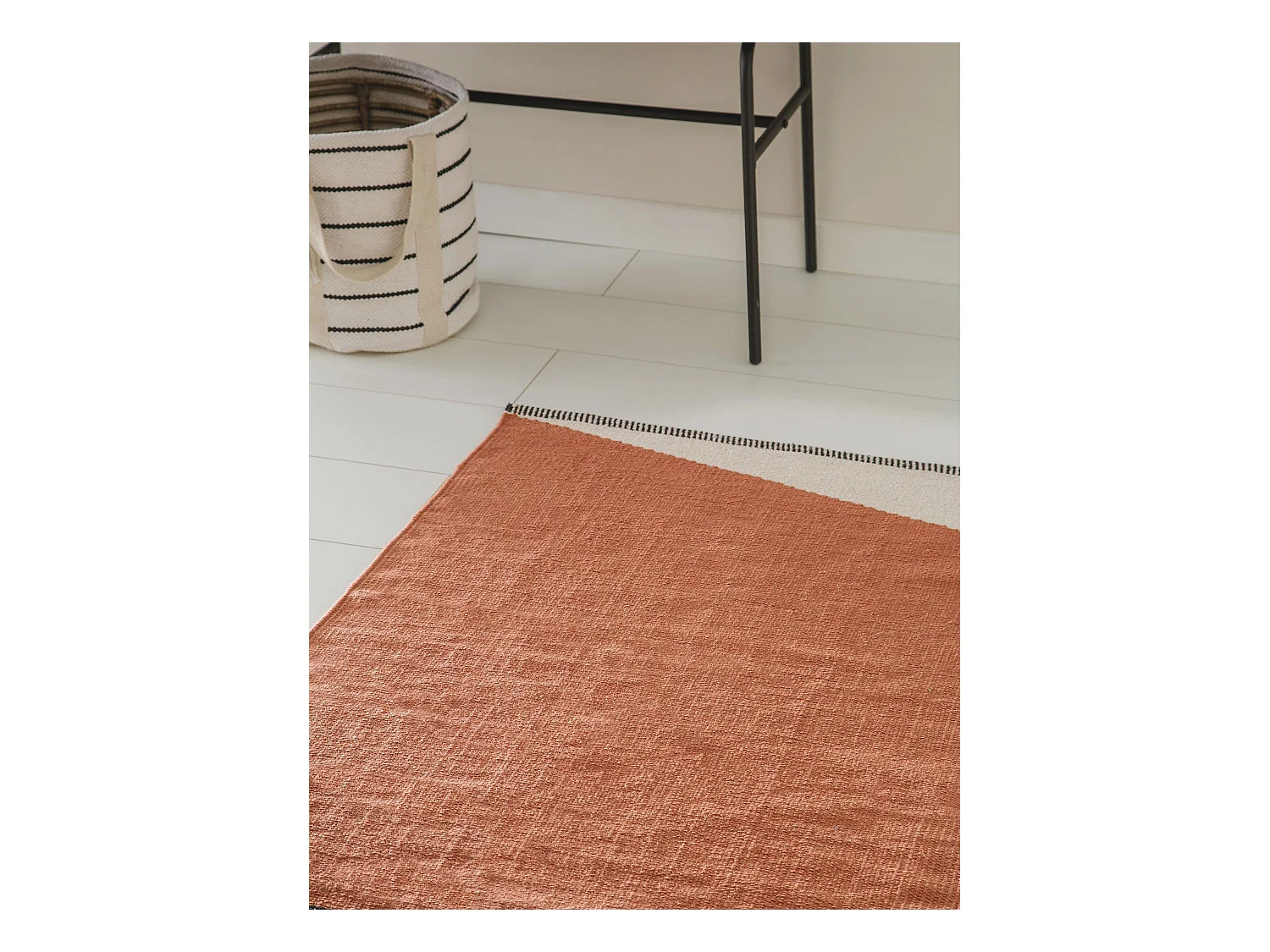Tapis en coton Lenny Terracotta 70x200 cm
