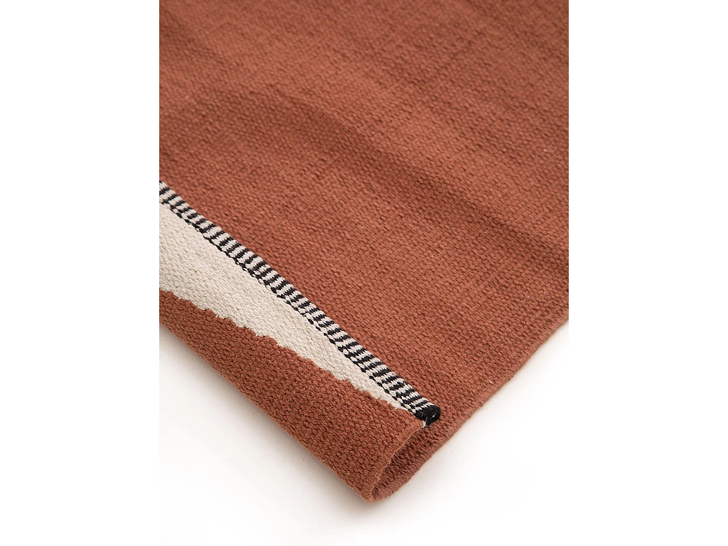 Tapis en coton Lenny Terracotta 70x200 cm