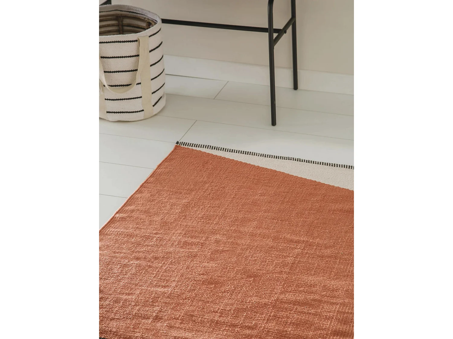 Tapis en coton Lenny Terracotta 70x200 cm