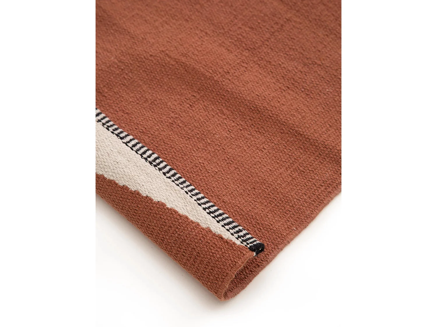 Tapis en coton Lenny Terracotta 70x200 cm