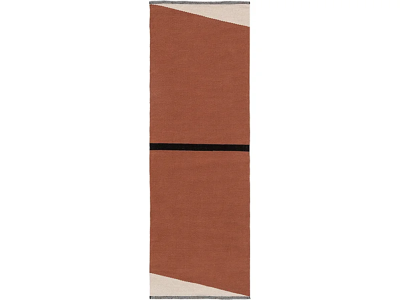 Tapis en coton Lenny Terracotta 70x200 cm