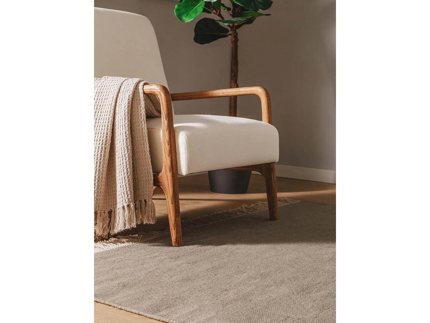 Tapis de laine Liv Gris clair 200x300 cm
