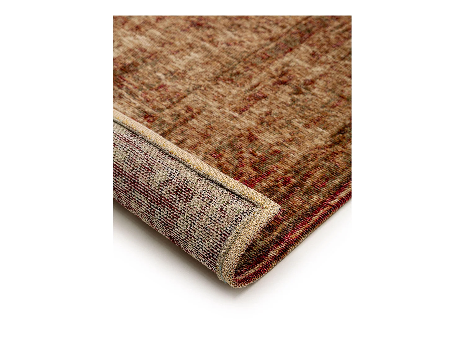 Tapis tissé à plat Stay Beige/Rouge 115x180 cm