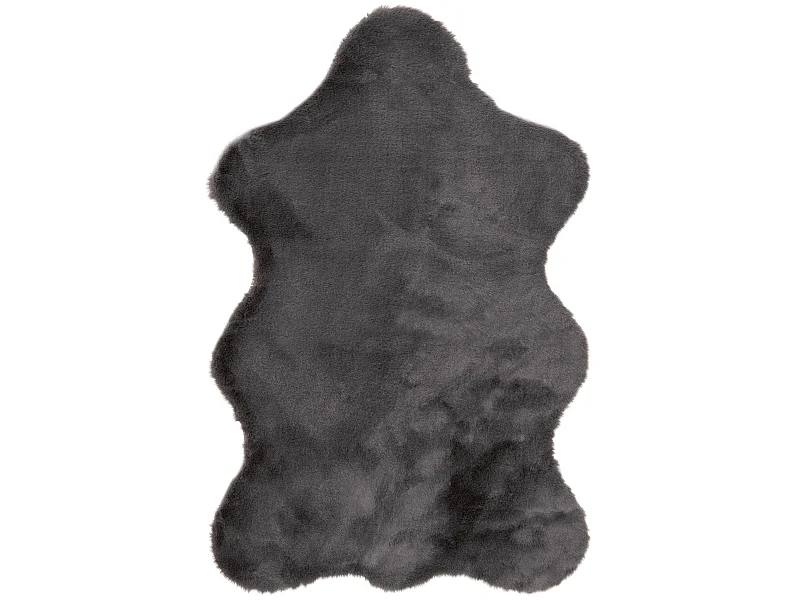 Fausse Fourrure Dave Anthracite 60x90 cm