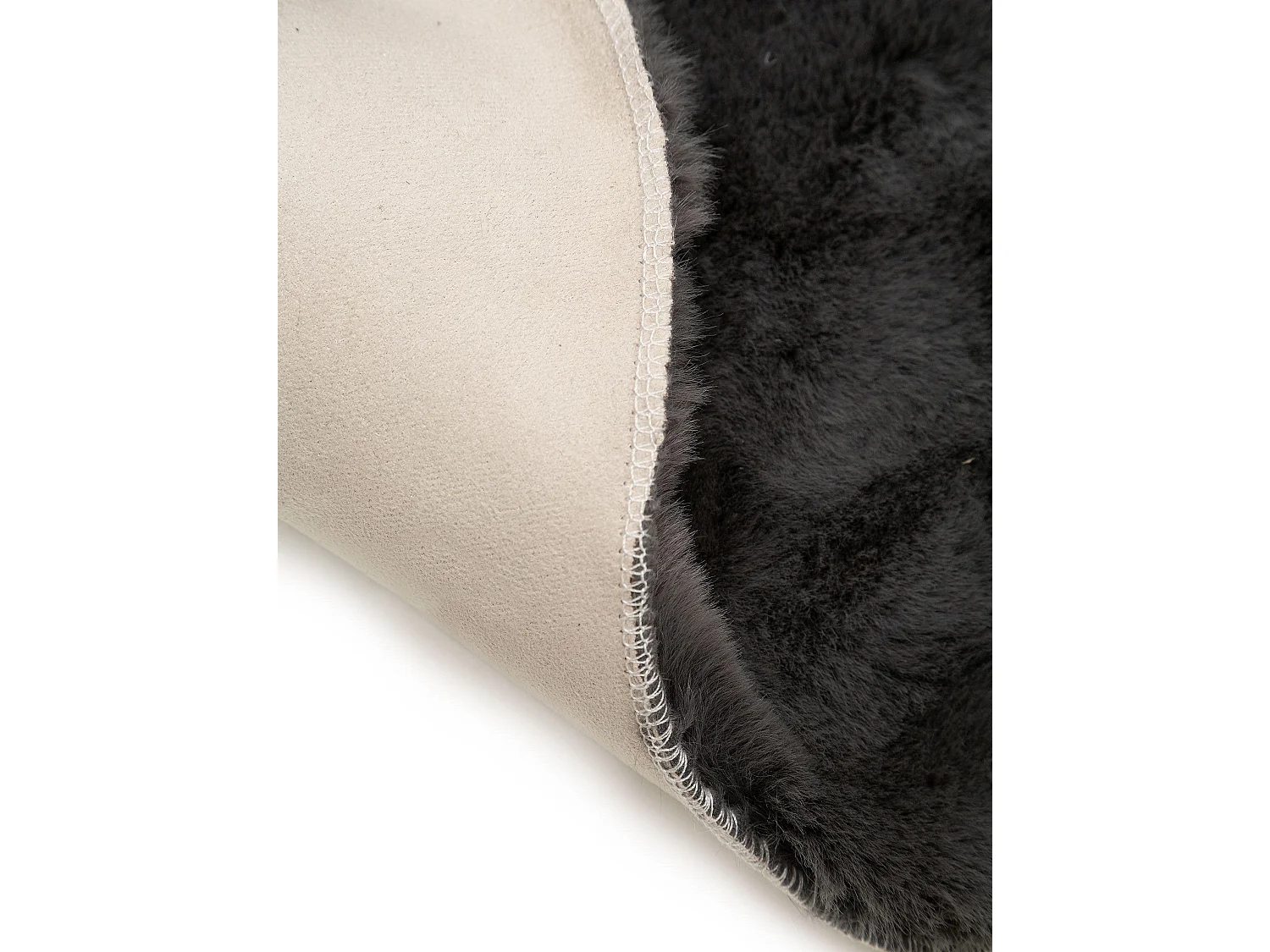 Fausse Fourrure Dave Anthracite 60x90 cm