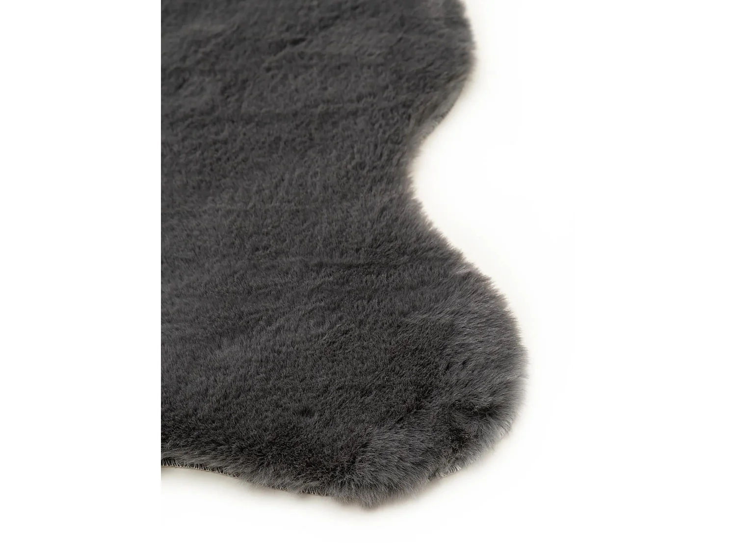 Fausse Fourrure Dave Anthracite 60x90 cm