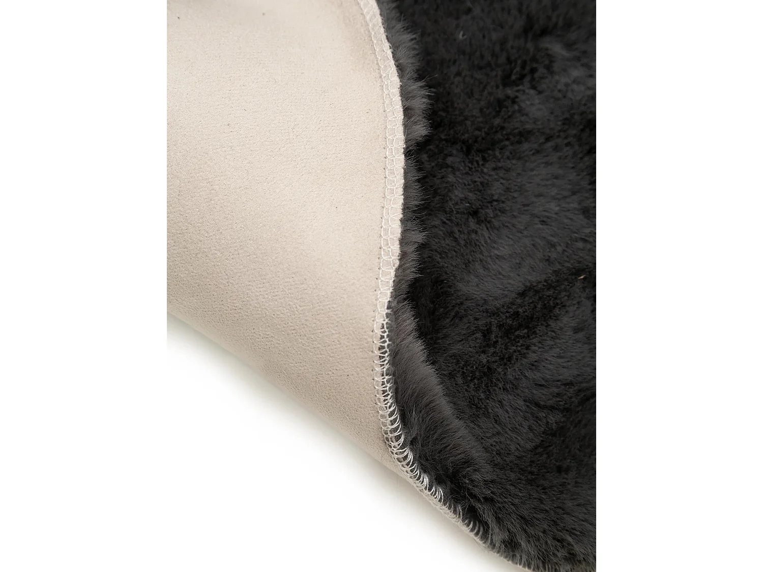 Fausse Fourrure Dave Anthracite 60x90 cm