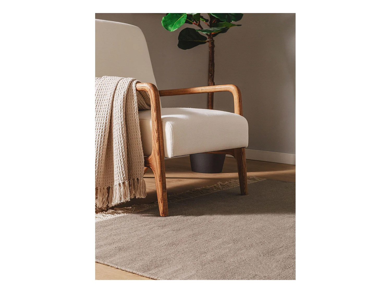 Tapis de laine Liv Gris clair 140x200 cm